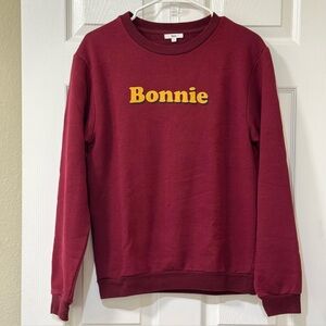 Red Sweatshirt with Yellow 'Bonnie'